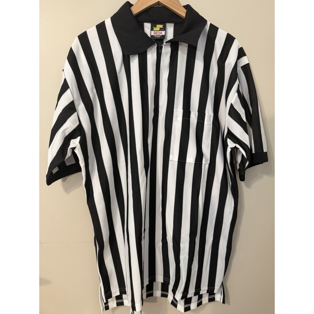 REDA Men's Large Short Sleeve Football Officials Referee Shirt NWOT